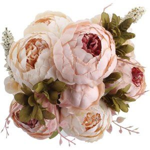 Fake Flowers Vintage Artificial Peony Silk Flowers Wedding Home Decoration
